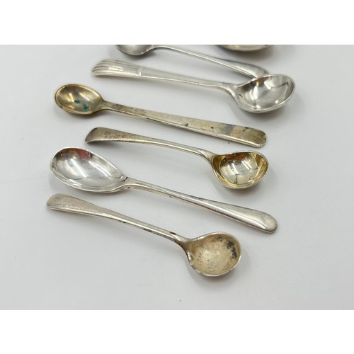 2223 - Ten hallmarked .925 silver condiment spoons - approx. gross weight 57g