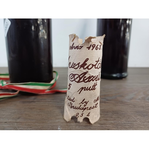 808 - Two bottles, one Taylor's Port and one 50cl 1963 Muskotály Aszú 5 Puttonyos Tokaji sweet white wine