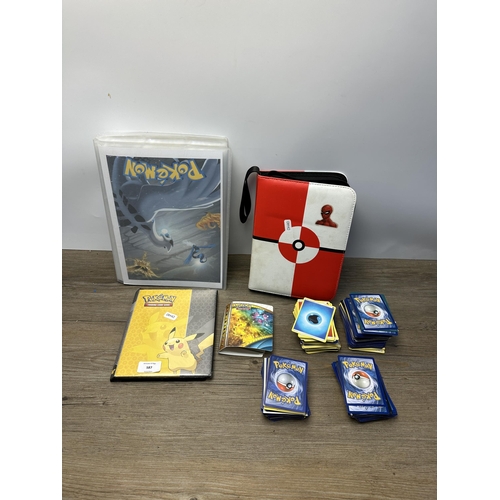 587 - A collection of Pokémon trading cards