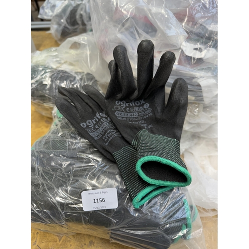 1156 - A large collection of various sized sealed work gloves