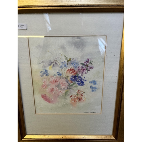 255 - Fourteen framed botanical pictures to include watercolours by Rosalie Jordan, prints etc.