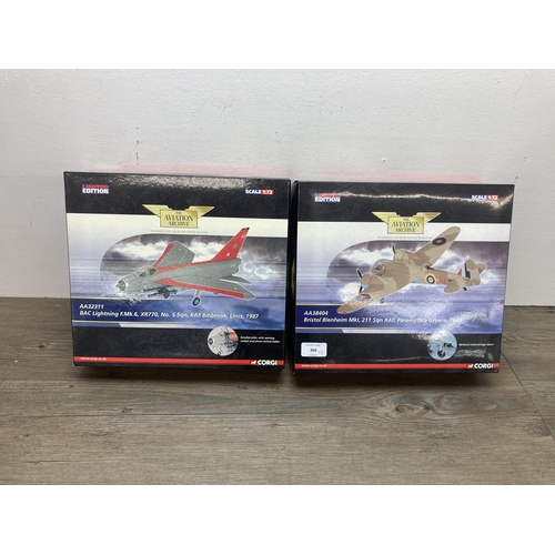 309 - Two boxed Corgi The Aviation Archive limited edition 1:72 scale die-cast models, AA38404 Bristol Ble... 