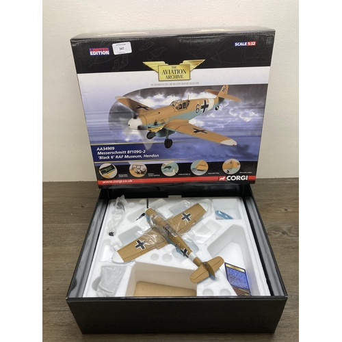 347 - A boxed Corgi The Aviation Archive limited edition Messerschmitt Bf109G-2 1:32 scale die-cast model