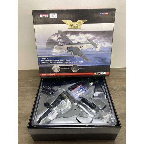 350 - A boxed Corgi The Aviation Archive limited edition Handley Page Halifax GRII - HR686 1:72 scale die-... 