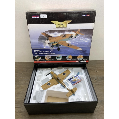 352 - A boxed Corgi The Aviation Archive limited edition Messerschmitt Bf109G-2 1:32 scale die-cast model