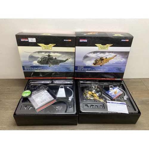 355 - Two boxed Corgi The Aviation Archive limited edition 1:72 scale die-cast model helicopters, AA33414 ... 