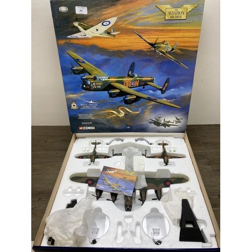 363 - A boxed Corgi The Aviation Archive Battle of Britain Memorial Flight 1:72 scale die-cast model set c... 