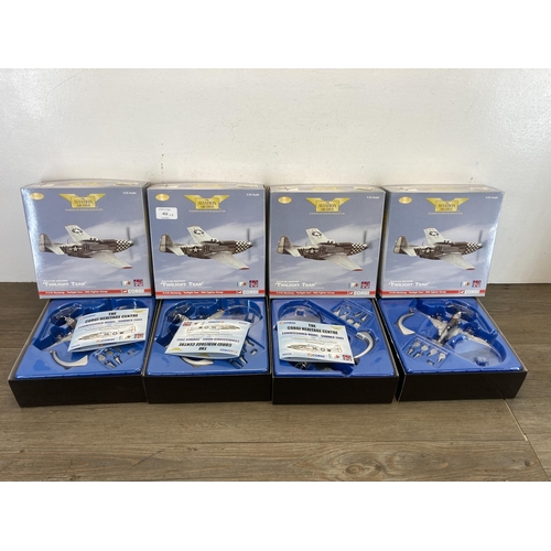 452 - Four boxed Corgi The Aviation Archive Twilight Tier limited edition P-51D Mustang 1:72 scale die-cas... 