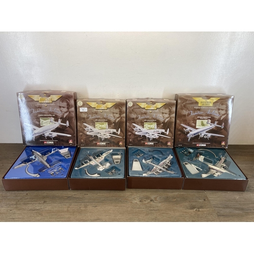 453 - Four boxed Corgi The Aviation Archive Frontier Airliners 1st Issue 1:144 scale die-cast models, two ... 