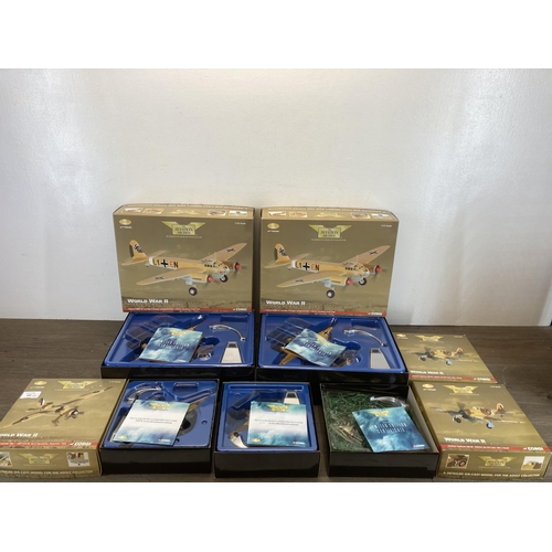 455 - Five boxed Corgi The Aviation Archive World War II Aircraft Of The MTO limited edition 1:72 scale di... 