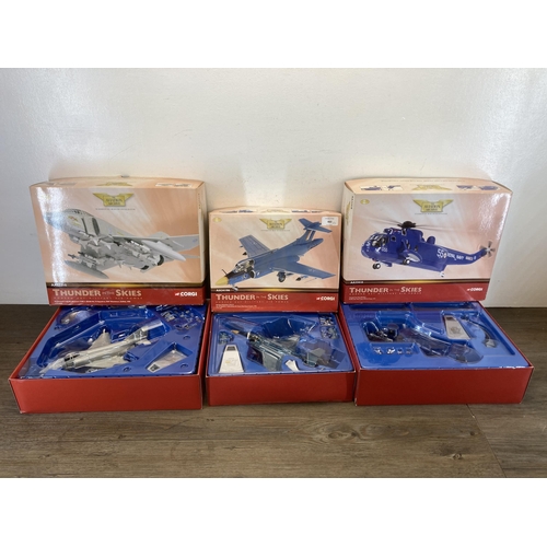 460 - Three boxed Corgi The Aviation Archive Thunder In The Skies Modern Day Military Air Power limited ed... 