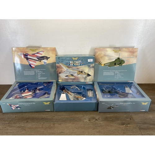 461 - Three boxed Corgi The Aviation Archive Military Air Power Thunder In The Skies limited edition 1:72 ... 