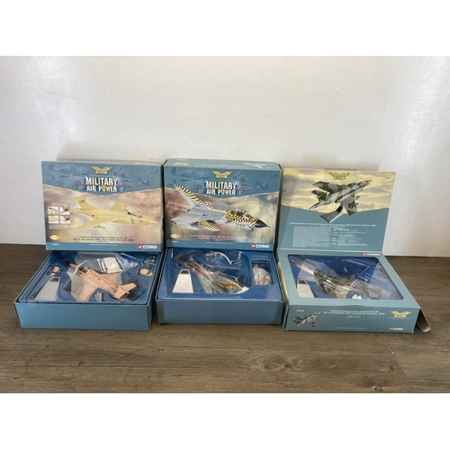 463 - Three boxed Corgi The Aviation Archive Military Air Power Thunder In The Skies limited edition 1:72 ... 