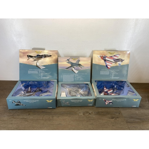 464 - Three boxed Corgi The Aviation Archive Military Air Power 1:72 scale die-cast models, AA34101, AA332... 