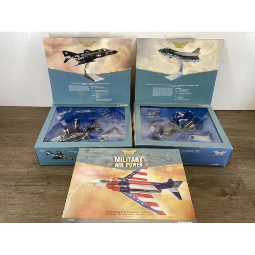 469 - Three boxed Corgi The Aviation Archive Military Air Power 1:72 scale die-cast models, AA33205, AA332... 