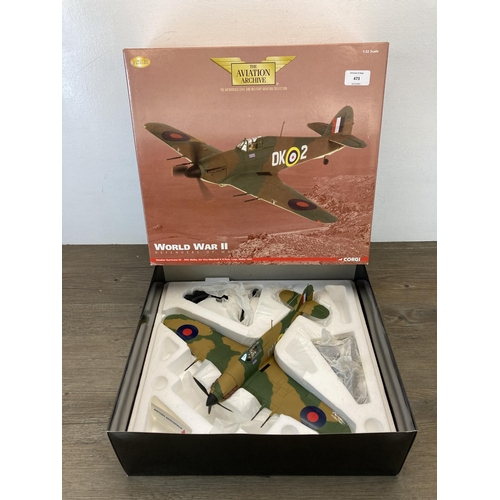 473 - A boxed Corgi The Aviation Archive World War II Defenders of Malta limited edition Hawker Hurricane ... 