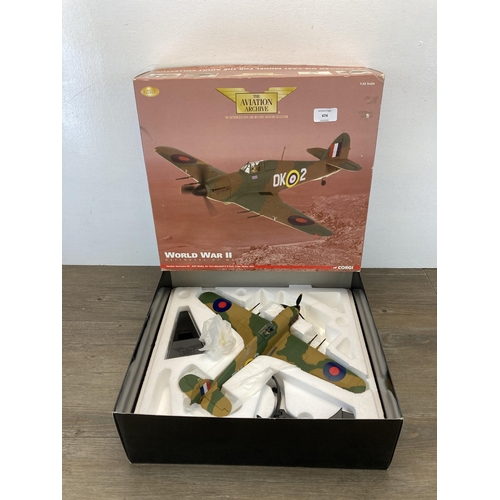 474 - A boxed Corgi The Aviation Archive World War II Defenders of Malta limited edition Hawker Hurricane ... 