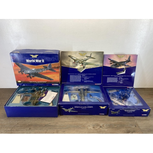 480 - Three boxed Corgi The Aviation Archive World War II
limited edition die-cast models, AA31703 1:144 s... 