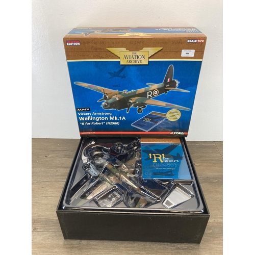 494 - A boxed Corgi The Aviation Archive limited edition Vicars Armstrong Wellington Mk. 1A 