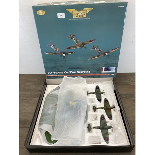 502 - A boxed Corgi The Aviation Archive 70 Years of The Spitfire limited edition Johnnie Johnson 3 piece ... 