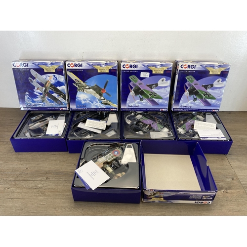 514 - Five boxed Corgi The Aviation Archive limited edition die-cast models, two 1:172 scale, AA36509 and ... 