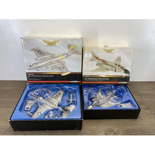 543 - Two boxed Corgi The Aviation Archive US Modern Warfare limited edition 1:72 scale die-cast models, A... 