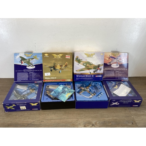 545 - Four boxed Corgi The Aviation Archive World War II 1:72 scale die-cast models, AA36501, AA32006, AA3... 