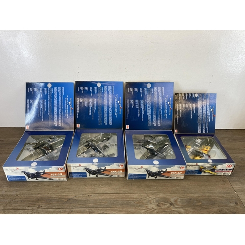 549 - Four boxed Hobby Master Air Power Series 1:72 scale die-cast models, three HA1105 and one HA1501