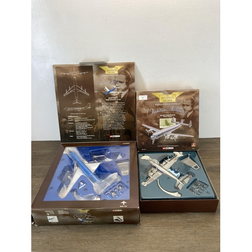 553 - Two boxed Corgi The Aviation Archive 1:144 scale die-cast models, AA32904 Classic Jetliners Boeing 7... 