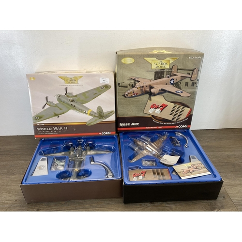 561 - Two boxed Corgi The Aviation Archive limited edition 1:72 scale die-cast models, one AA33706 World W... 