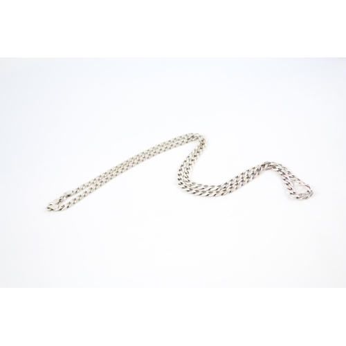 2060 - Four silver chain necklaces - approx. gross weight 77g