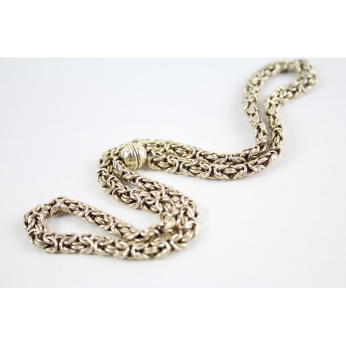 2063 - Four silver necklaces - approx. gross weight 77g