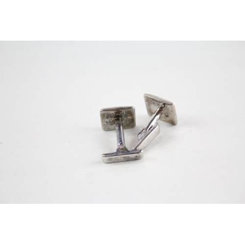 2081 - A pair of Emporio Armani silver cufflinks - approx. gross weight 12g