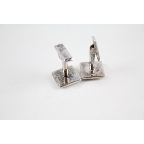 2081 - A pair of Emporio Armani silver cufflinks - approx. gross weight 12g