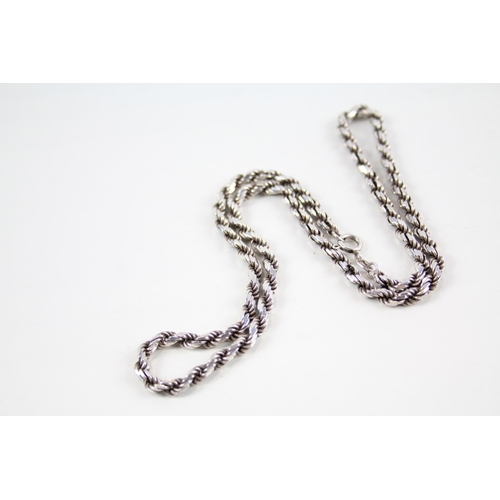 2089 - Four silver chain necklaces - approx. gross weight 126g