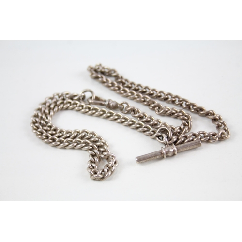 2089 - Four silver chain necklaces - approx. gross weight 126g