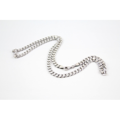 2089 - Four silver chain necklaces - approx. gross weight 126g