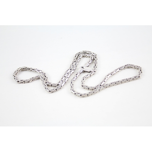 2089 - Four silver chain necklaces - approx. gross weight 126g