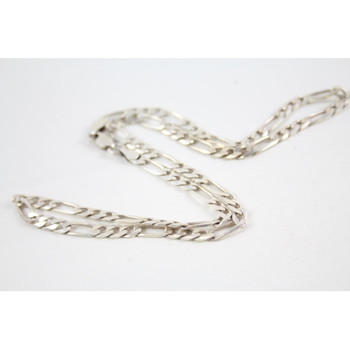 2096 - Four silver chain necklaces - approx. gross weight 64g