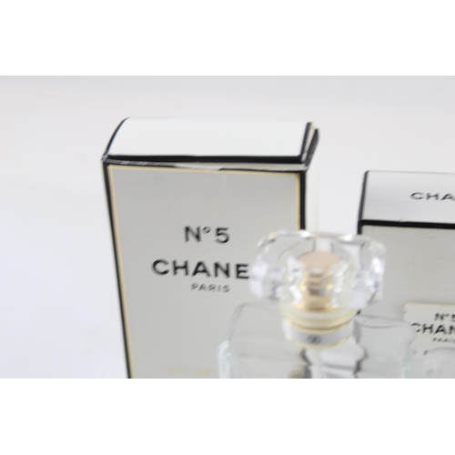 639 - Five empty Chanel perfume bottles