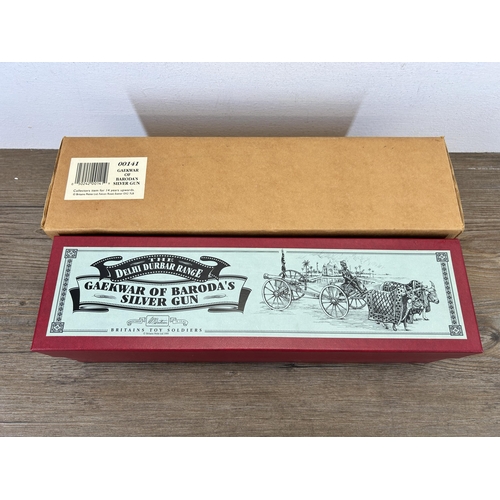 378 - A boxed Britains 00141 Gaekwar of Baroda's Silver Gun figure set