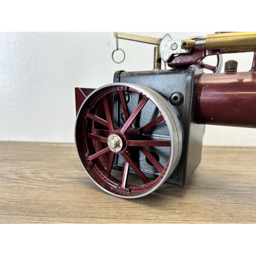 400 - A Mamod TE1A Traction Engine live steam model - approx. 18cm high x 10cm wide x 24cm deep