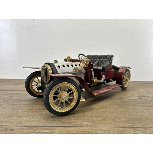 402 - A Mamod SA1 Roadster live steam model with burgundy and black body - approx. 14cm high x 16cm wide x... 