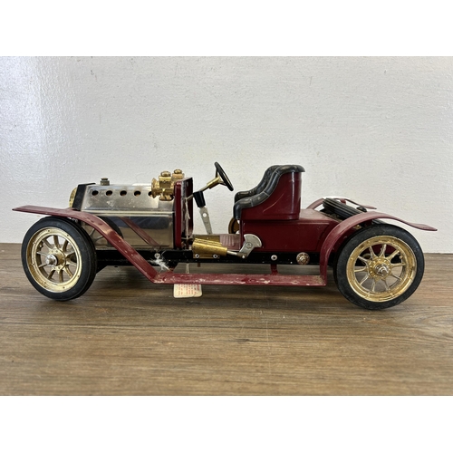 402 - A Mamod SA1 Roadster live steam model with burgundy and black body - approx. 14cm high x 16cm wide x... 