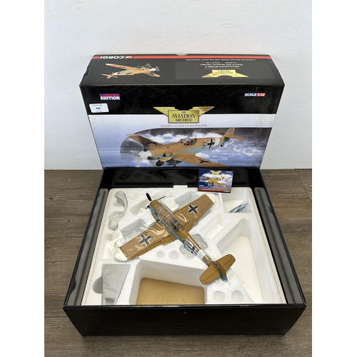 436 - A boxed Corgi The Aviation Archive limited edition Messerschmitt Bf109G-2 'Black 6' RAF Museum Hendo... 