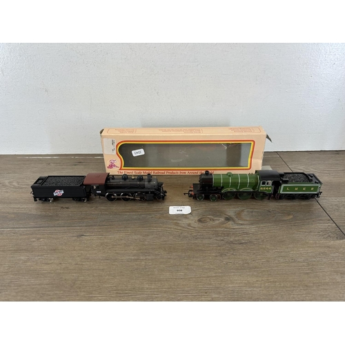 608 - Two model locomotives and tenders, one Mehano chicago-northwestern P002 loco 2-6-0 mogul and Hornby ... 