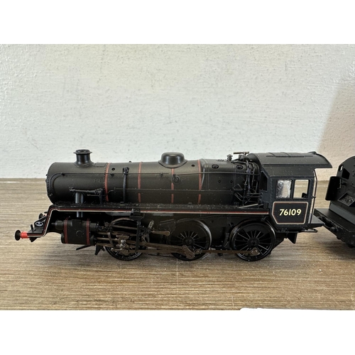 615 - A boxed Bachmann class 4 MT 2-6-0 76109 BR Black Late Crest 00 gauge model locomotive and tender