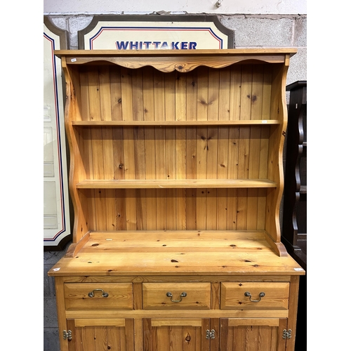 14 - A pine dresser - approx. 197cm high x 122cm wide x 46cm deep