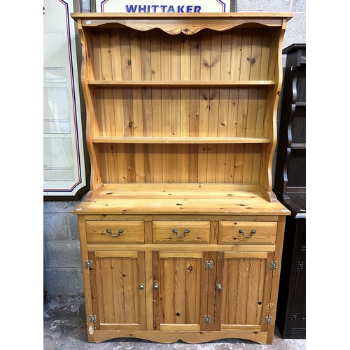 14 - A pine dresser - approx. 197cm high x 122cm wide x 46cm deep