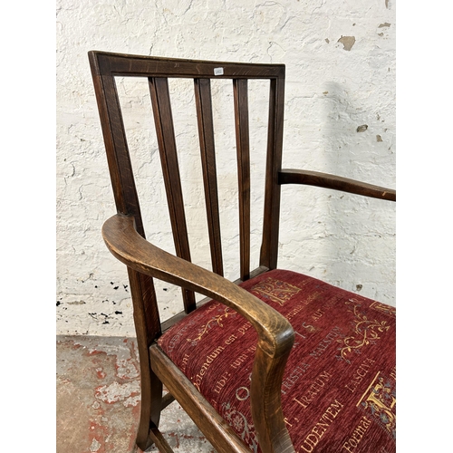 151 - A Georgian oak carver occasional chair